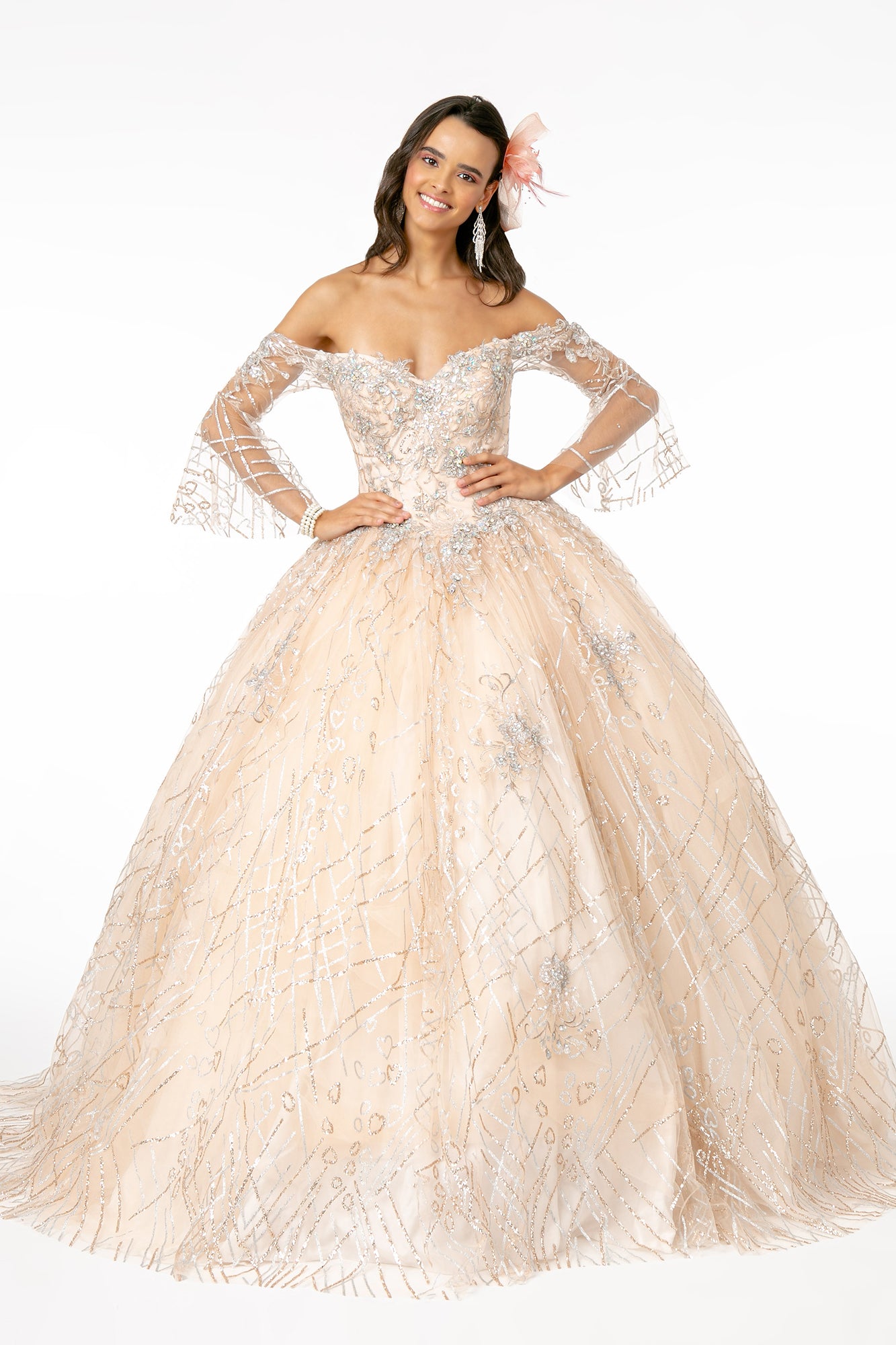 Elizabeth K - GL2911 - Sweetheart Glitter Quinceanera Dress