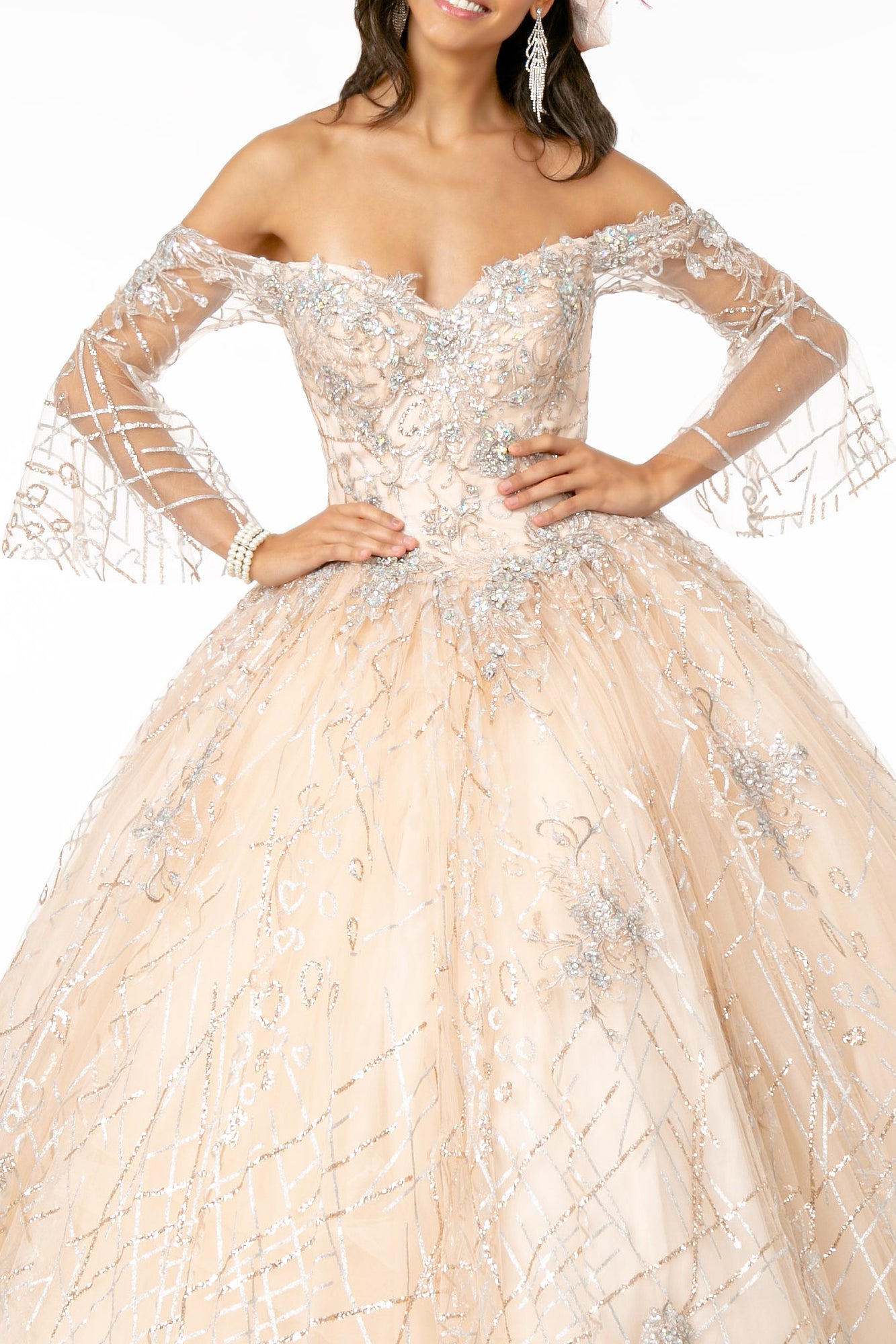 Elizabeth K - GL2911 - Sweetheart Glitter Quinceanera Dress