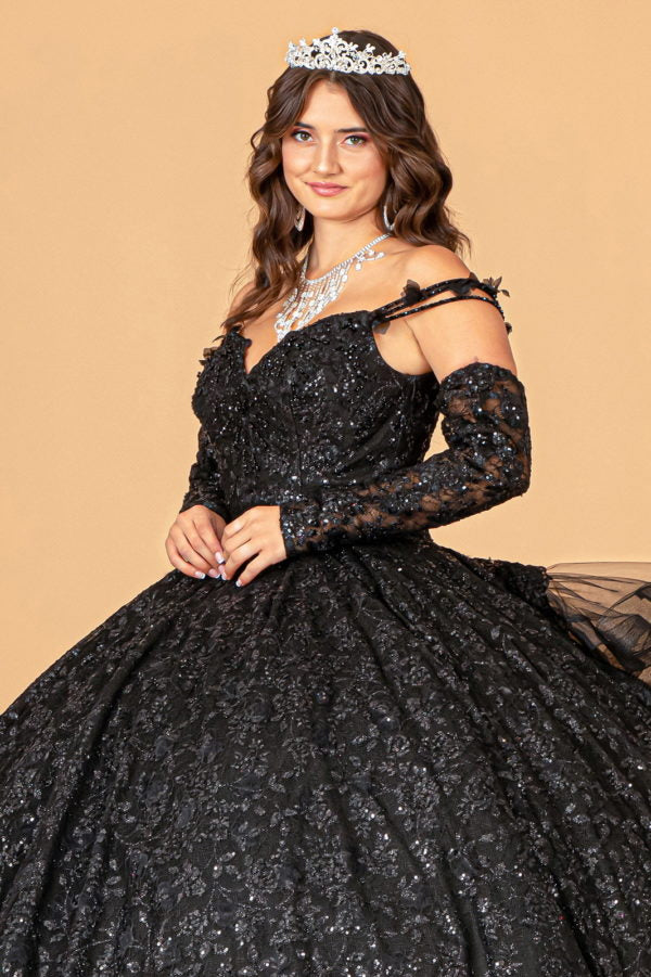 Elizabeth K - GL3072 - Mesh Sweetheart Neck Quinceanera Dress