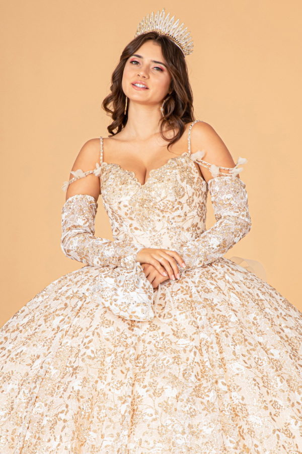 Elizabeth K - GL3072 - Mesh Sweetheart Neck Quinceanera Dress