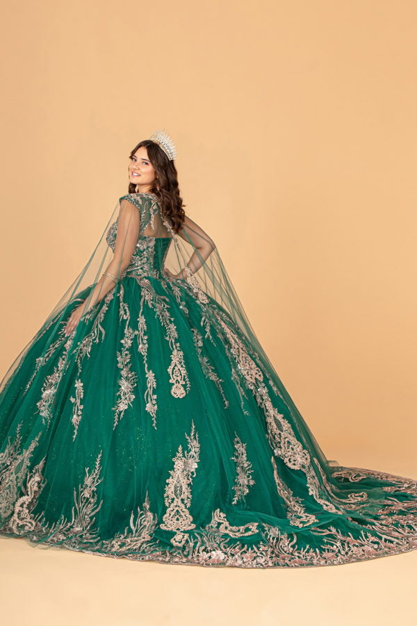 Elizabeth K - GL3076 - Embellished V-Neck Quinceanera Dress