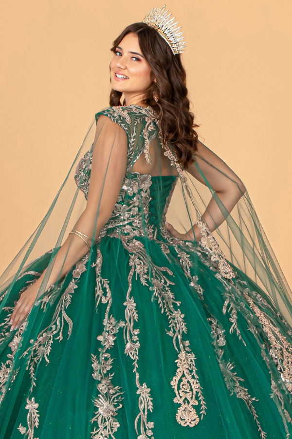 Elizabeth K - GL3076 - Embellished V-Neck Quinceanera Dress