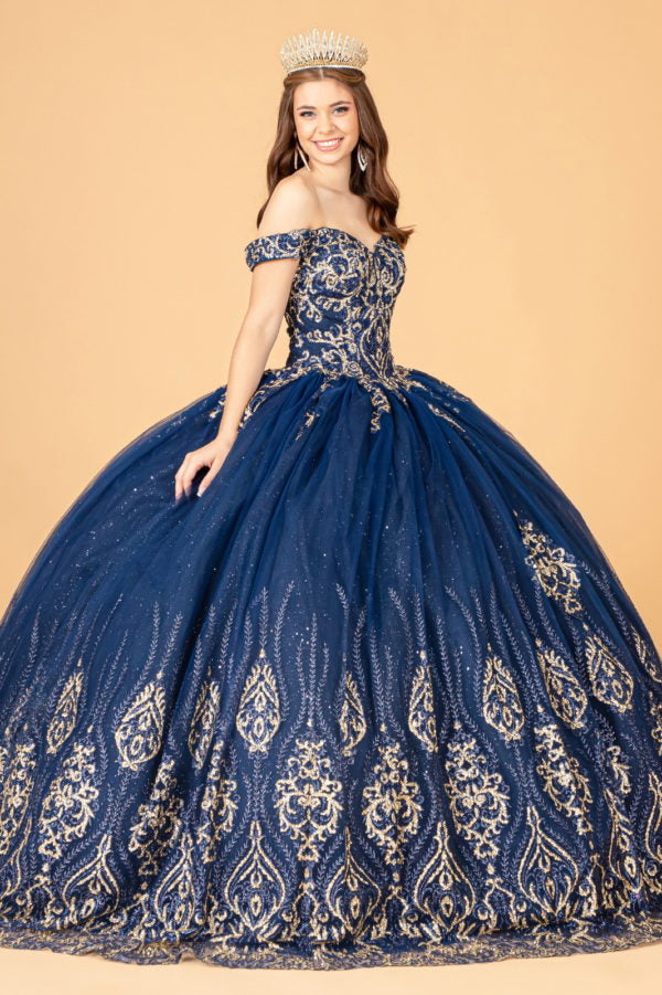 Elizabeth K - GL3079 - Off-Shoulder Sweetheart Neck Quinceanera Dress