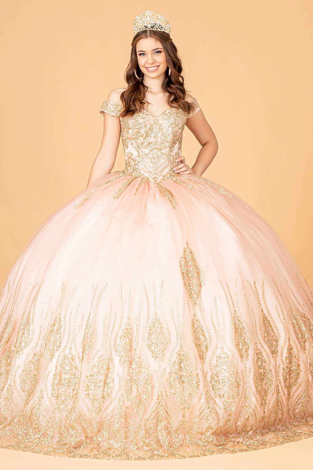 Elizabeth K - GL3079 - Off-Shoulder Sweetheart Neck Quinceanera Dress