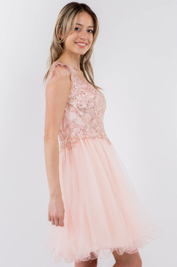 Elizabeth K - GS1966 - Cut-Away Sweetheart Cocktail Dress - Short
