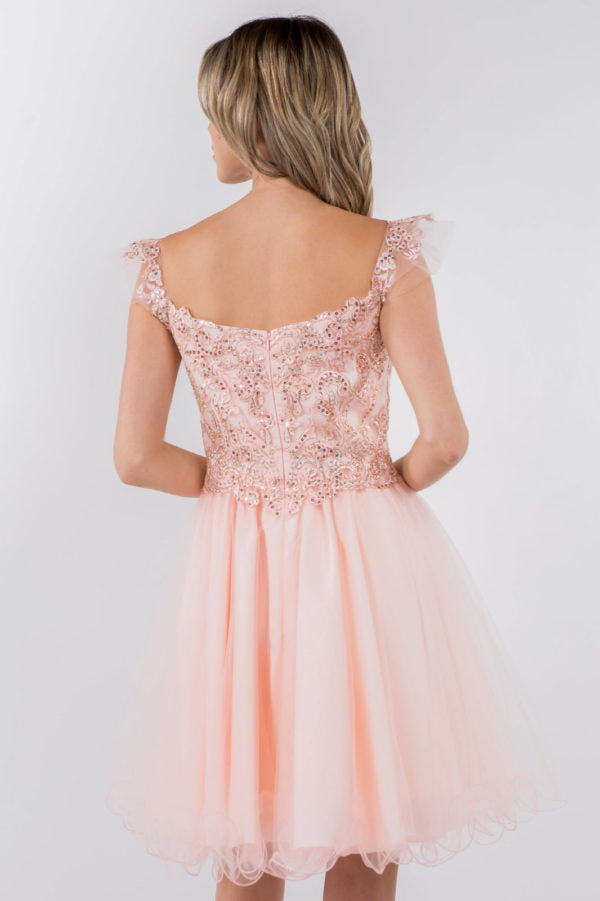 Elizabeth K - GS1966 - Cut-Away Sweetheart Cocktail Dress - Short