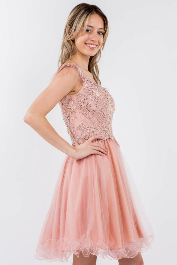 Elizabeth K - GS1966 - Cut-Away Sweetheart Cocktail Dress - Short