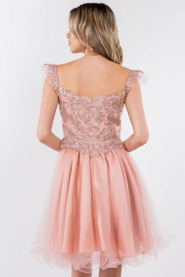 Elizabeth K - GS1966 - Cut-Away Sweetheart Cocktail Dress - Short