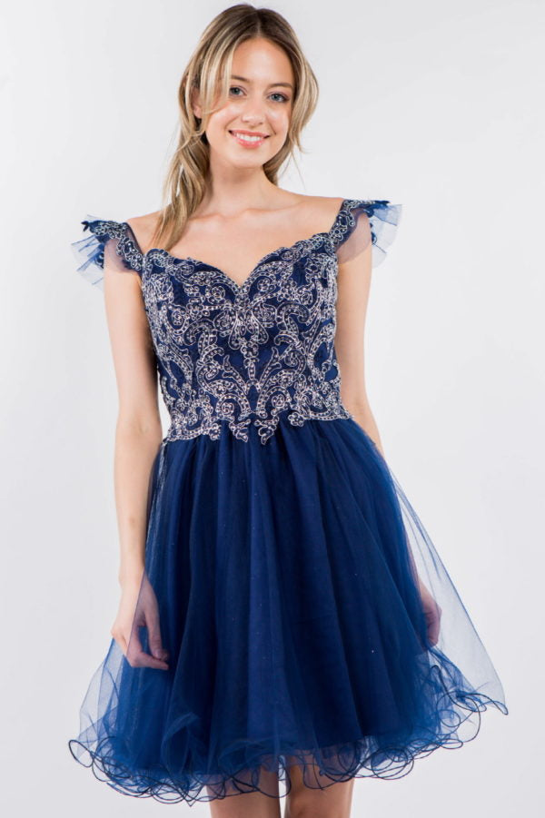 Elizabeth K - GS1966 - Cut-Away Sweetheart Cocktail Dress - Short