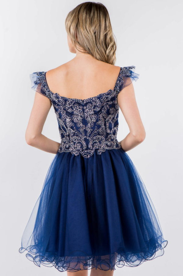 Elizabeth K - GS1966 - Cut-Away Sweetheart Cocktail Dress - Short