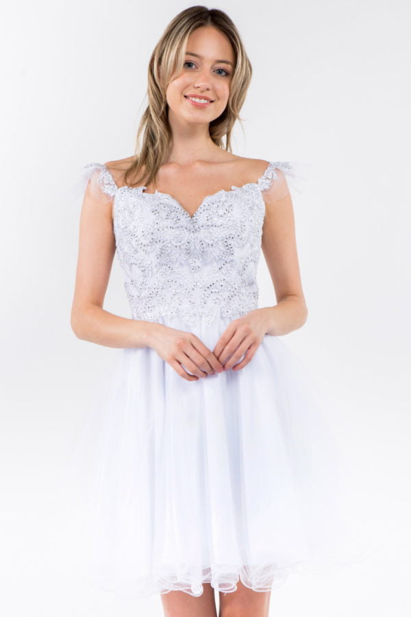 Elizabeth K - GS1966 - Cut-Away Sweetheart Cocktail Dress - Short