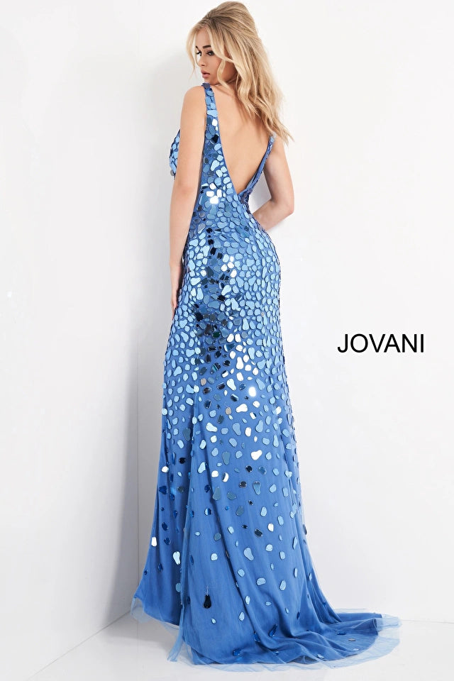 Jovani 02479 Embellished V-Neckline Sexy Dress - Special Occasion