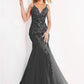 Jovani 02841 Floral Bodice Mermaid Dress - Special Occasion/Curves