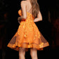 Jovani 04109 Floral Applique Sweetheart Neckline Short Dress
