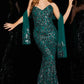 Jovani 05054 Sequin Embellished Strapless Gown - Special Occasion/Curves