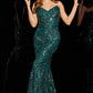 Jovani 05054 Sequin Embellished Strapless Gown - Special Occasion/Curves