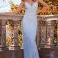 Jovani 05752 Spaghetti Strap V-Neckline Gown - Special Occasion/Curves