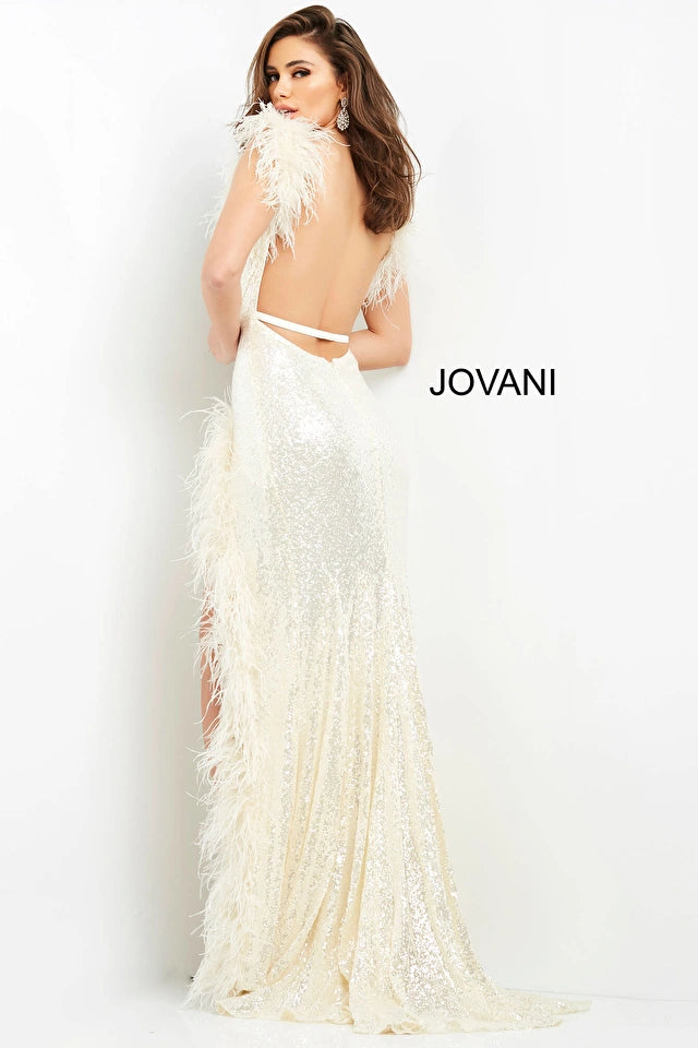 Jovani Feather Dress