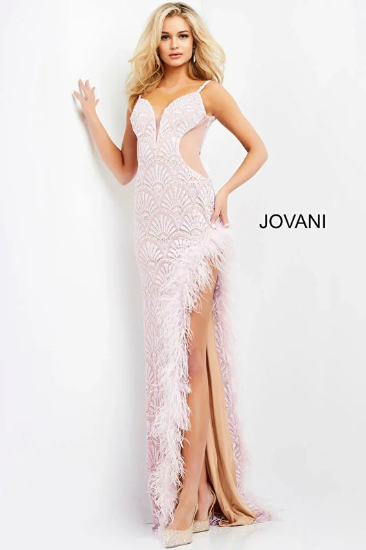 Jovani 06558 Embellished Lace Sweetheart Neckline Dress - Special Occasion