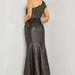 Jovani 06751 Metallic Ruched One Shoulder Evening Dress - Special Occasion/Curves