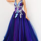 Jovani 06807 Floral Bodice Tulle Prom Ballgown - Special Occasions/Curves