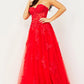 Jovani 07901 Lace Appliques Strapless Prom Gown - Special Occasion/Curves