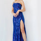 Jovani 07913 Embellished Sequin High Slit Gown - Special Occasion