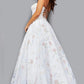 Jovani 07966 Multi Strapless A-Line Floral Ballgown - Special Occasion/Curves