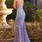Jovani 08099 Sequin V-Neckline Mermaid Dress - Special Occasion/Curves