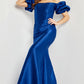 Jovani 08361 Off the Shoulder Ruched Mermaid Formal Gown - Special Occasion/Curves