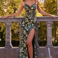 Jovani 08459 Sequin Embellished Spaghetti Strap Dress - Special Occasion/Curves