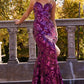 Jovani 08459 Sequin Embellished Spaghetti Strap Dress - Special Occasion/Curves