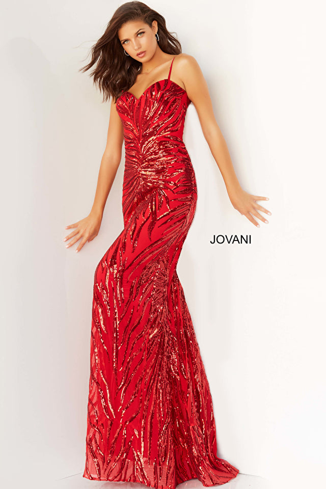 Jovani 08481 Embellished Tie Back Dress - Special Occasions/Curves
