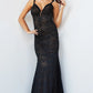 Jovani 08609 Illusion V-Neckline Backless Dress - Special Occasion/Curves