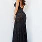 Jovani 08609 Illusion V-Neckline Backless Dress - Special Occasion/Curves