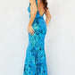 Jovani 08646 Embellished V-Neckline Mermaid Gown - Special Occasion/Curves