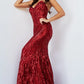 Jovani 09695 Strapless Sequin Sheath Prom Dress - Special Occasion/Curves