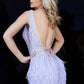 Jovani 09899 Embellished Sequin Feather Short Dress - Special Occasion/Curves