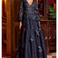 Jovani 09943 Embroidered Long Sleeve Floral Beaded A-Line Evening Dress - Special Occasion/Curves