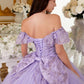 Floral Off The Shoulder Quinceanera Ball Gown By Ladivine 15701