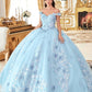 Floral Appliqued Off The Shoulder Quinceanera Ball Gown By Ladivine 15713
