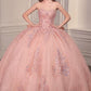 Glitter Strapless Sweetheart Neckline Quinceanera Ball Gown By Ladivine 15715