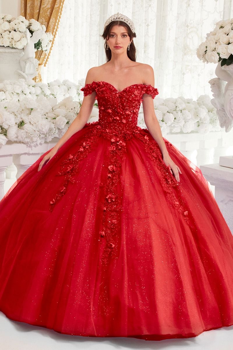 Off The Shoulder Sweetheart Neckline Quinceanera Ball Gown By Ladivine 15717