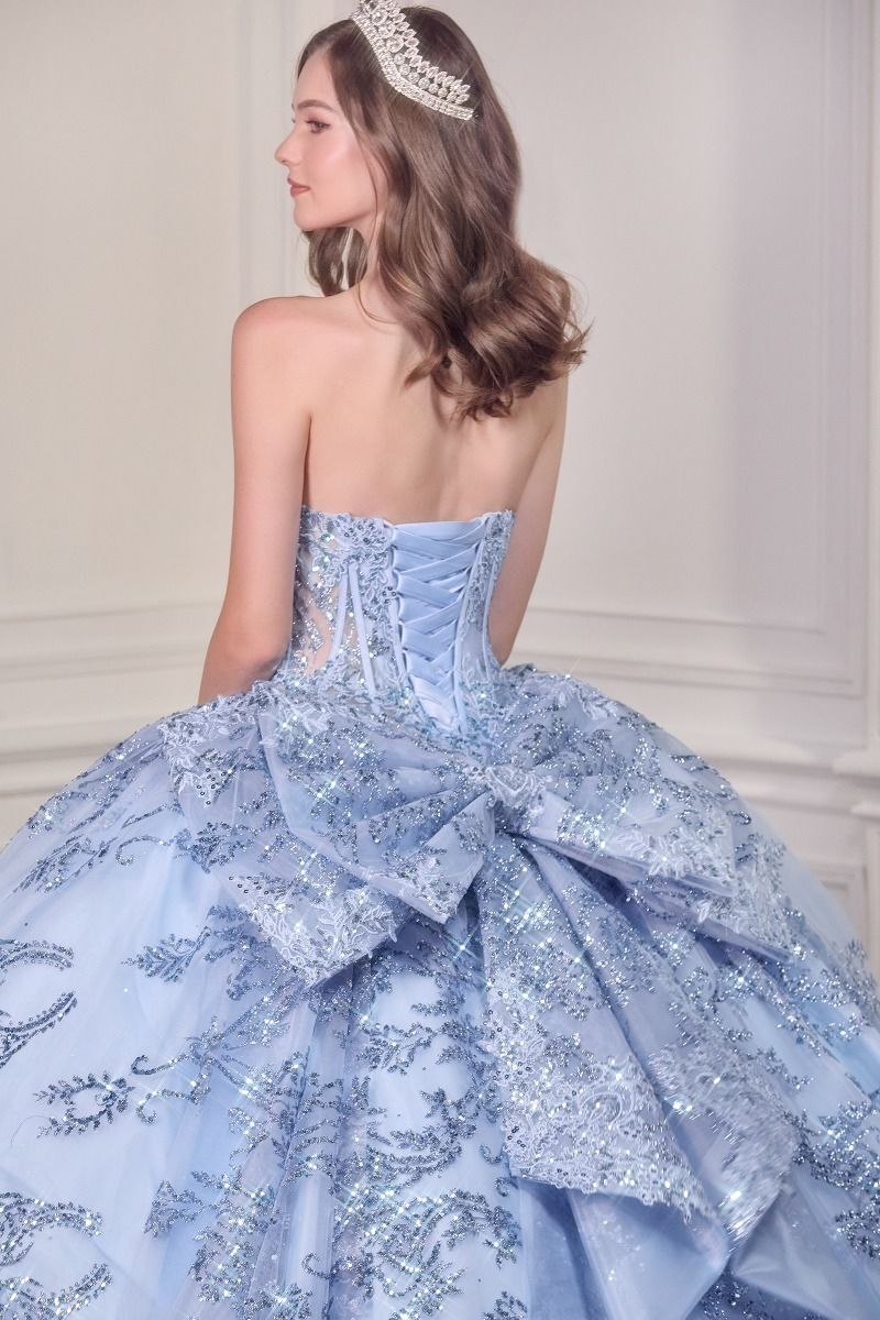 Strapless Sweetheart Neckline Quinceanera Dress By Ladivine 15732