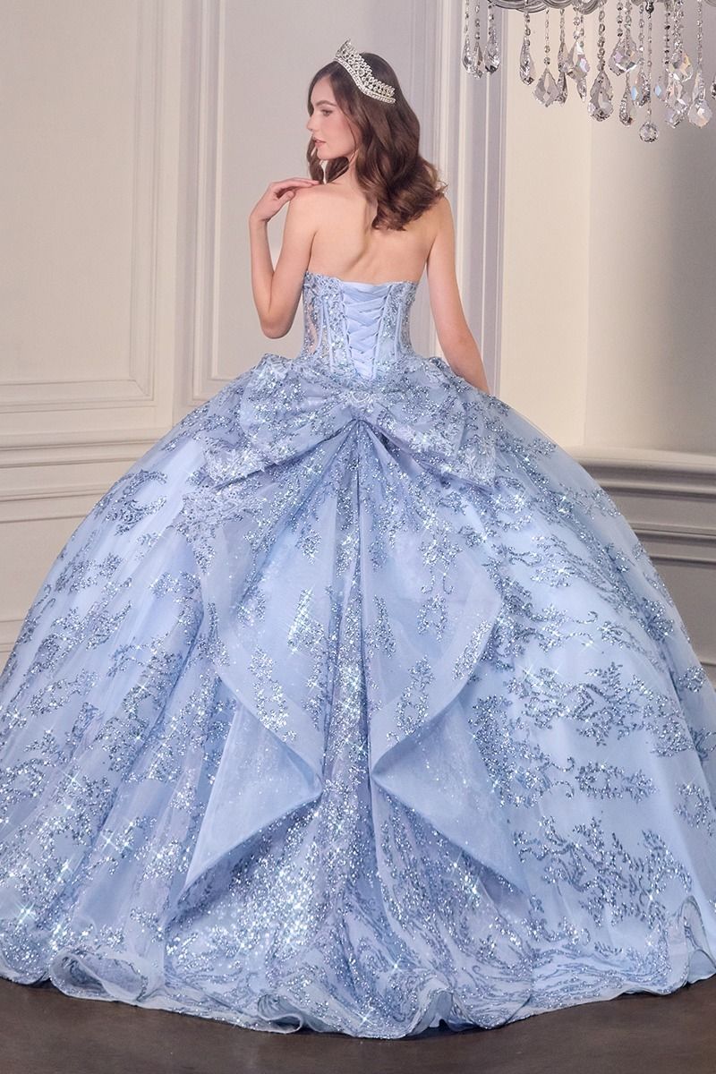 Strapless Sweetheart Neckline Quinceanera Dress By Ladivine 15732