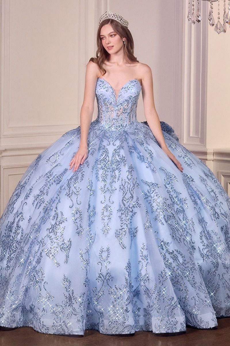 Strapless Sweetheart Neckline Quinceanera Dress By Ladivine 15732