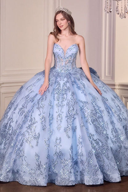 Strapless Sweetheart Neckline Quinceanera Dress By Ladivine 15732