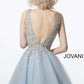Jovani 1774 Fit and Flare Short Beaded Tulle Dress