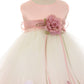 Baby Girl Dusty Rose Satin Flower Petal Party Dress- AS195B Kids Dream