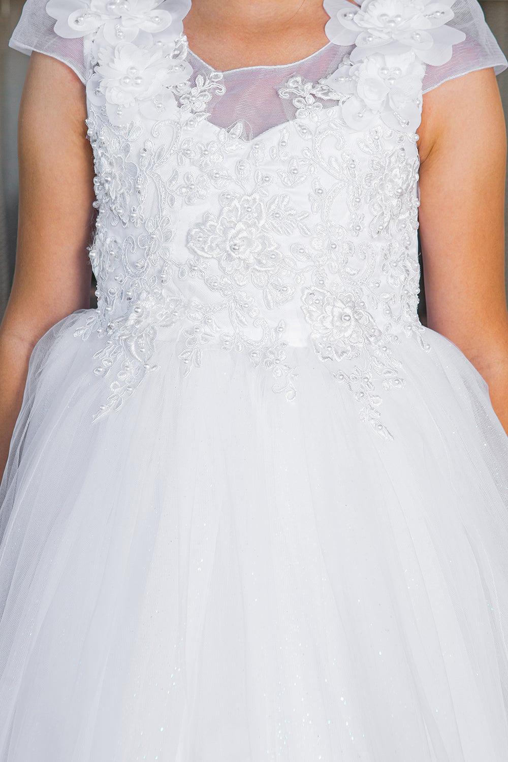 knee length dresses for ladies Mew Mews Lilika Strapless Heart Crystal Lace Draped Dress in White